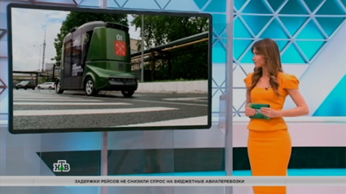 Сюжет НТВ о беспилотном автобусе MatrЁshka